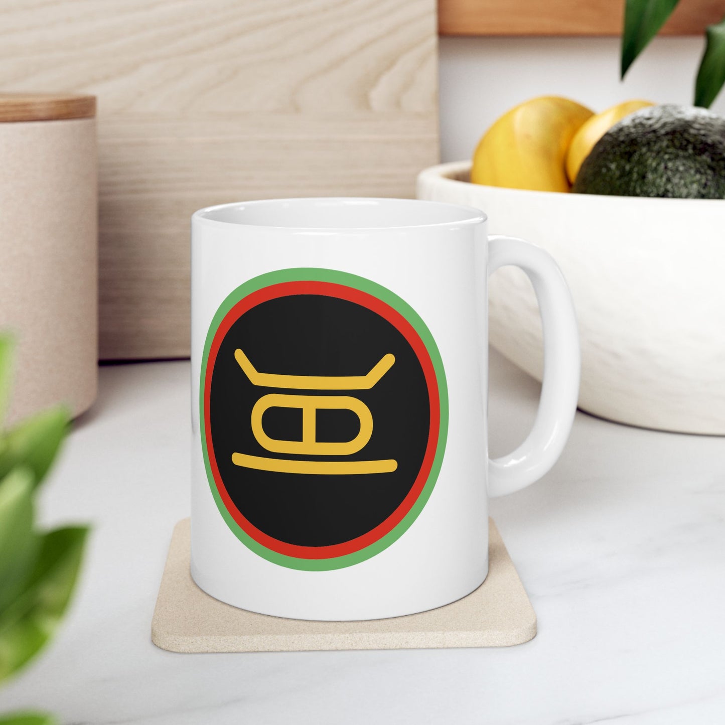 Kujichagulia, Kwanzaa Celebration Mug, Festive Ceramic Cup, Holiday Drinkware, Unique Gift, 11oz