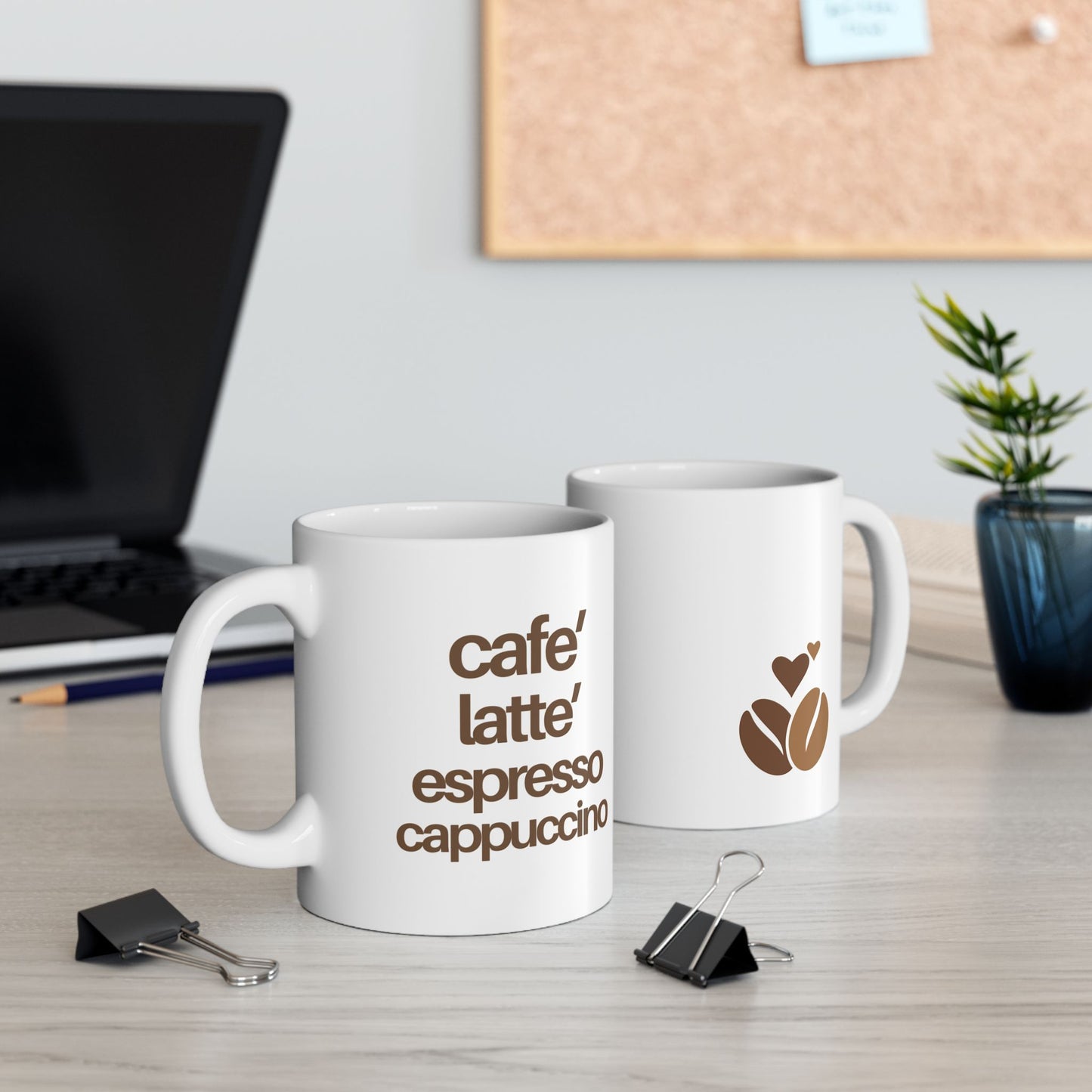 Coffee Lovers Ceramic Mug, (11oz, 15oz) - Cafe, Latte, Espresso, Cappuccino, Gift for Baristas, Birthday Present, Kitchen Decor, Christmas