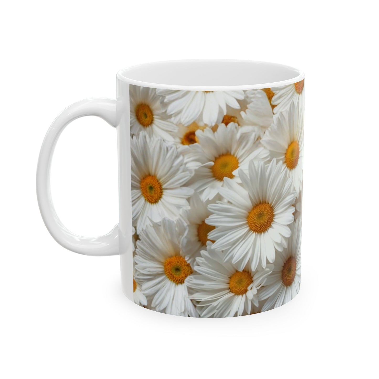 Daisies, Floral Ceramic Mug, Coffee Cup Gift, Tea Mug, Flower Lover's Gift, Home Decor, Mother's Day, Birthday, Spring Tea Time