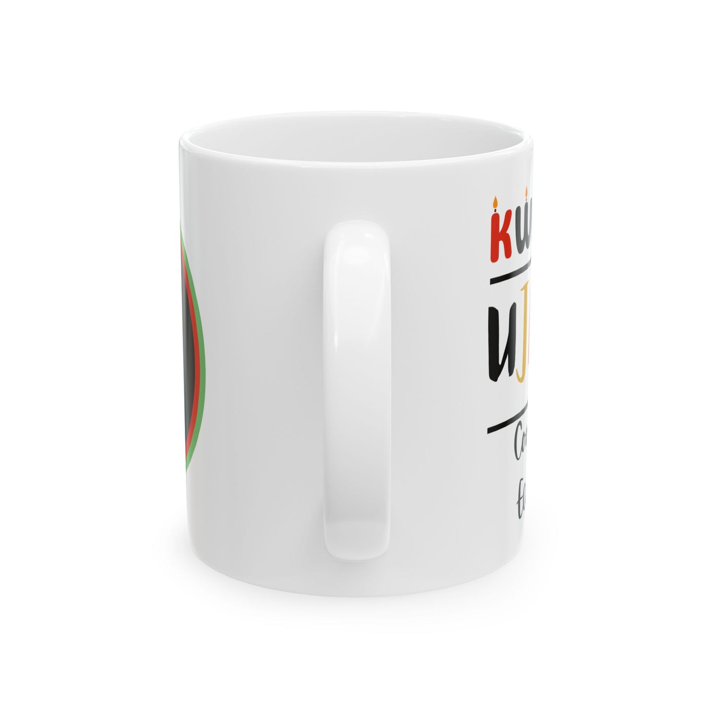 Ujamaa, Kwanzaa Celebration Mug, Festive Ceramic Cup, Holiday Drinkware, Unique Gift, 11oz