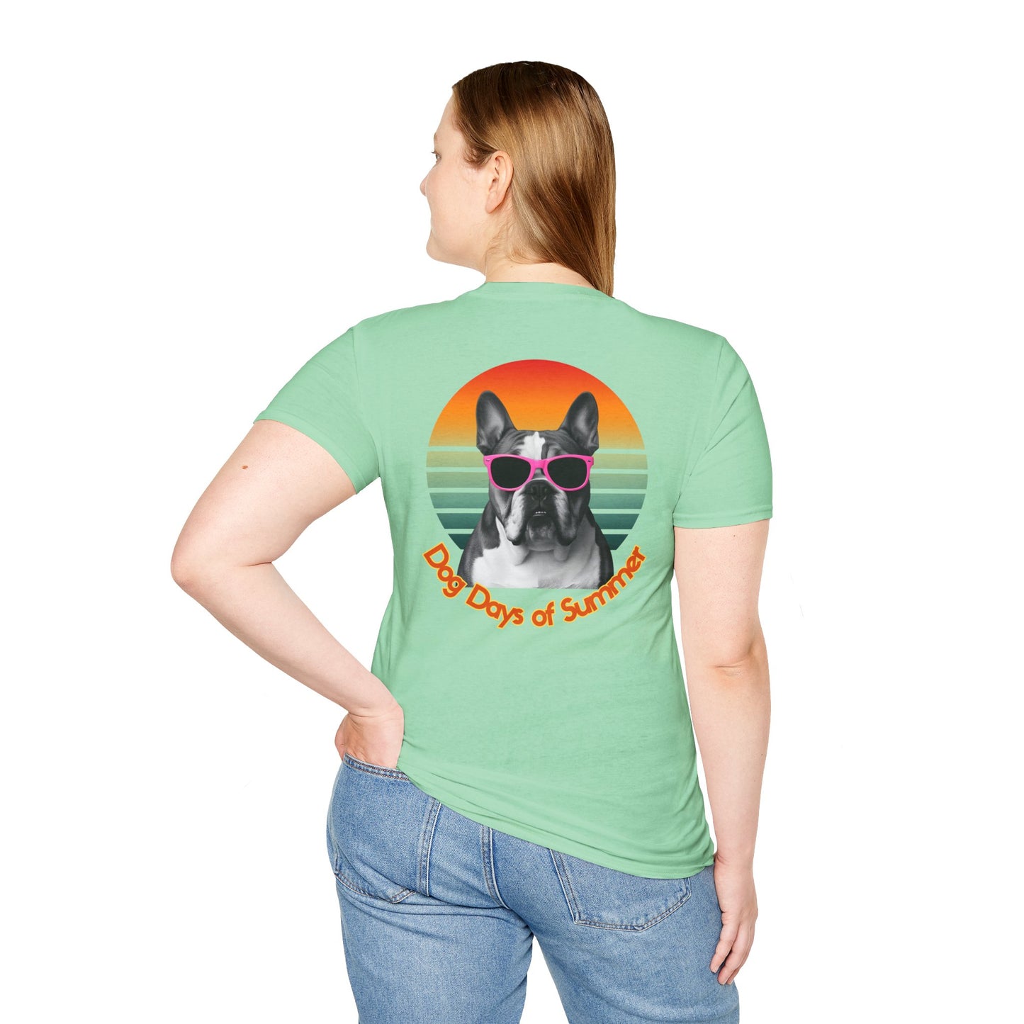 Bulldog, Dog Days of Summer T-Shirt, Summer Tee, Dog Lover Gift, Funny Dog Shirt, Pets Apparel, Summer Outfit, Casual Wear
