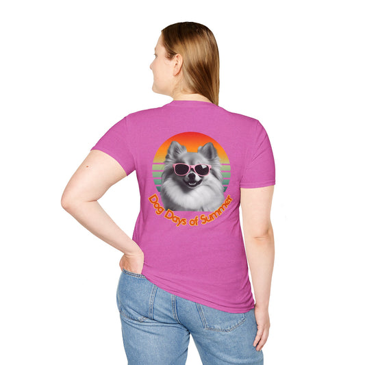 Pomeranian, Dog Days of Summer T-Shirt, Unisex Summer Tee, Dog Lover Shirt, Casual Graphic Tee, Gift for Dog Owners