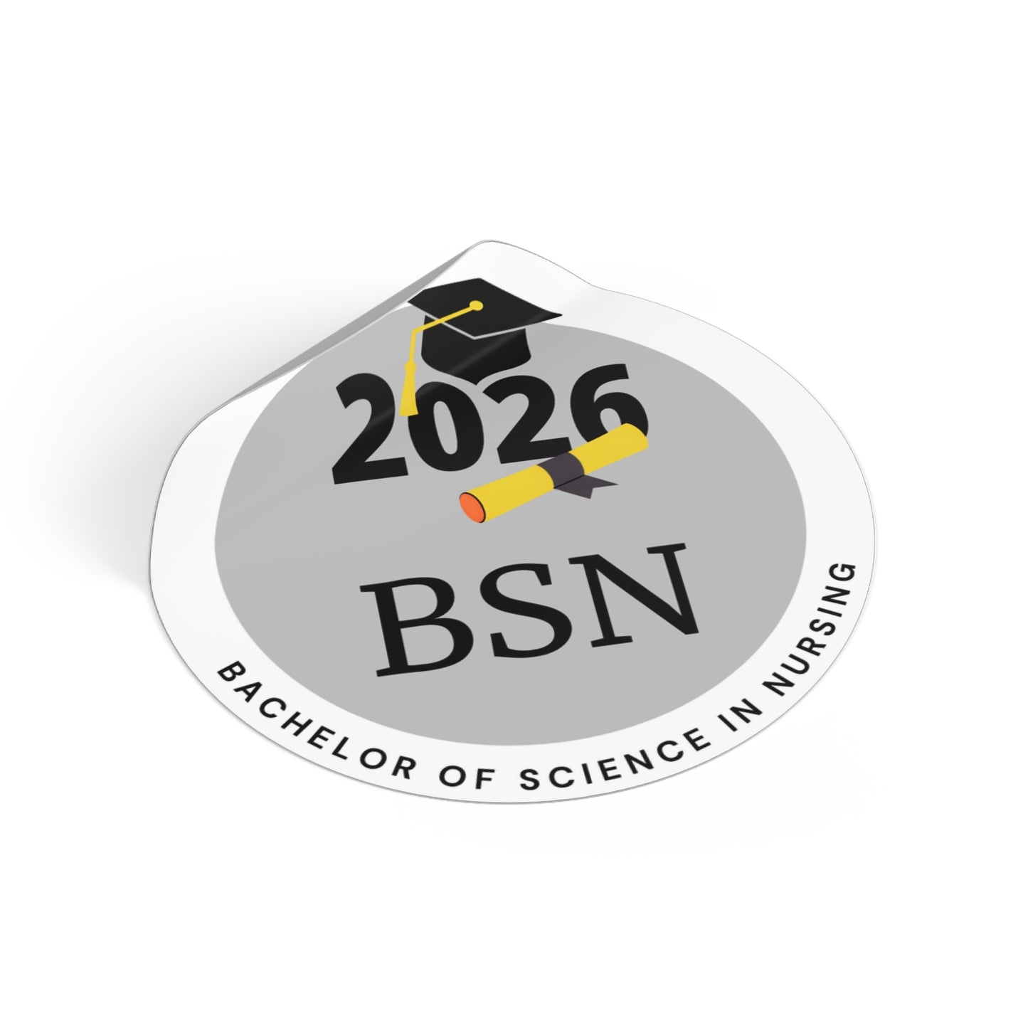 BSN, c/o 2026 Graduate. Round Sticker, Nurse Gift, Nursing School Graduation, Laptop