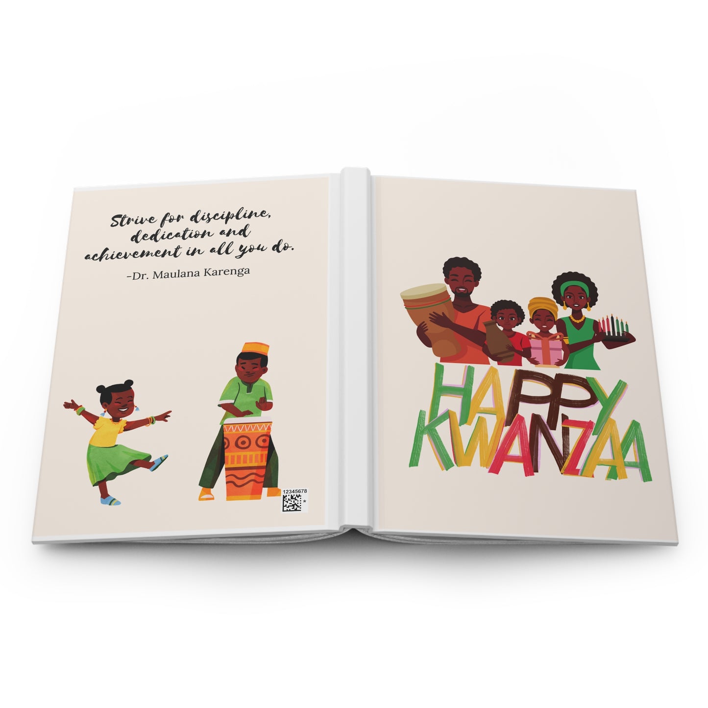 Kwanzaa III. Hardcover Journal, Holiday Journal for Reflection, Motivational Notebook, Gift for Writers, Black History Celebrations, Kwanzaa Gift