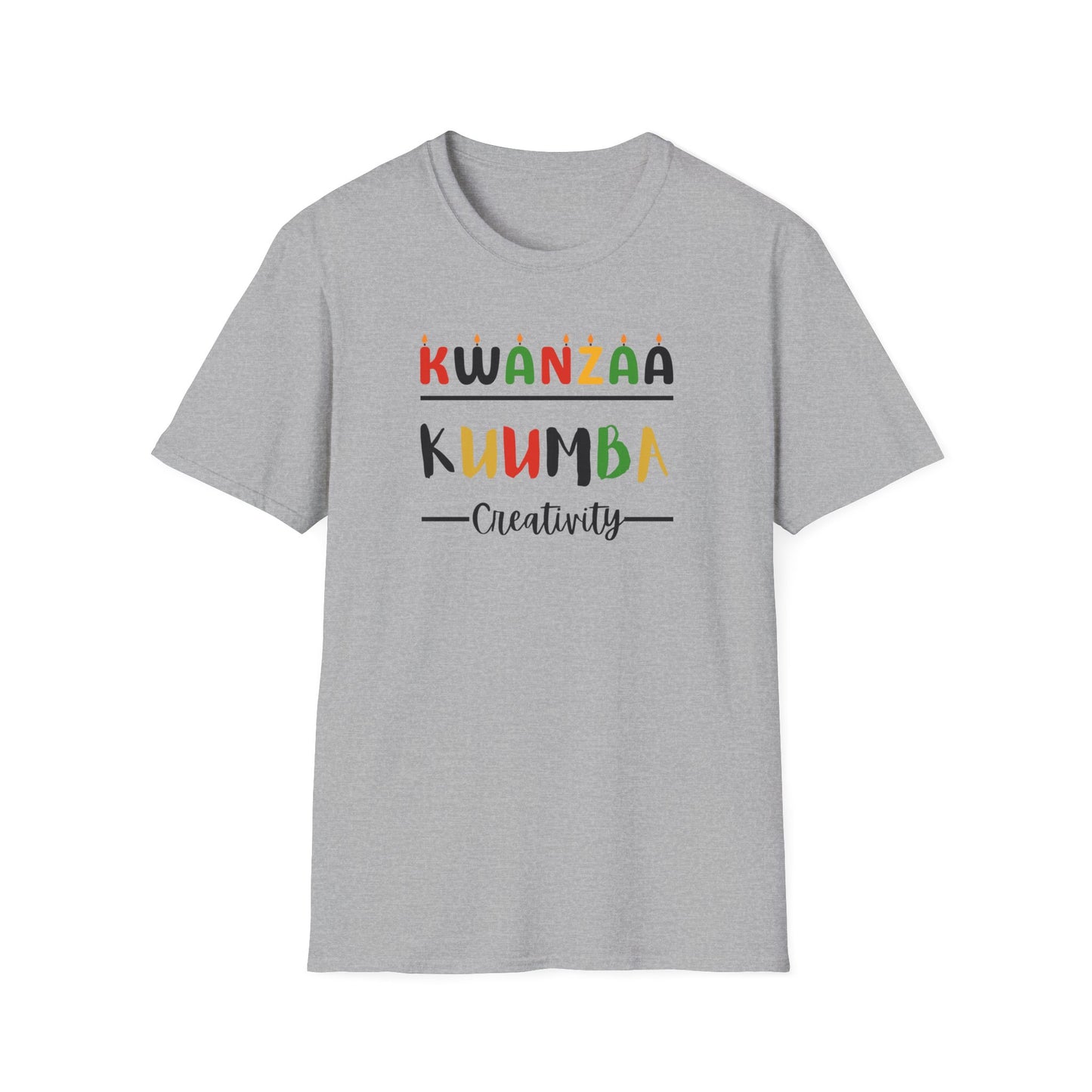 Kuumba, Kwanzaa T-Shirt, Unisex Softstyle Tee for Holidays, Cultural Celebration Apparel, Family Gatherings, Gift for Kwanzaa