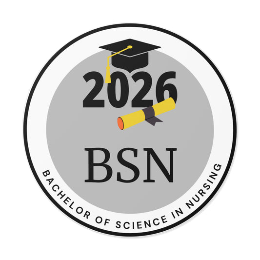 BSN, c/o 2026 Graduate. Round Sticker, Nurse Gift, Nursing School Graduation, Laptop