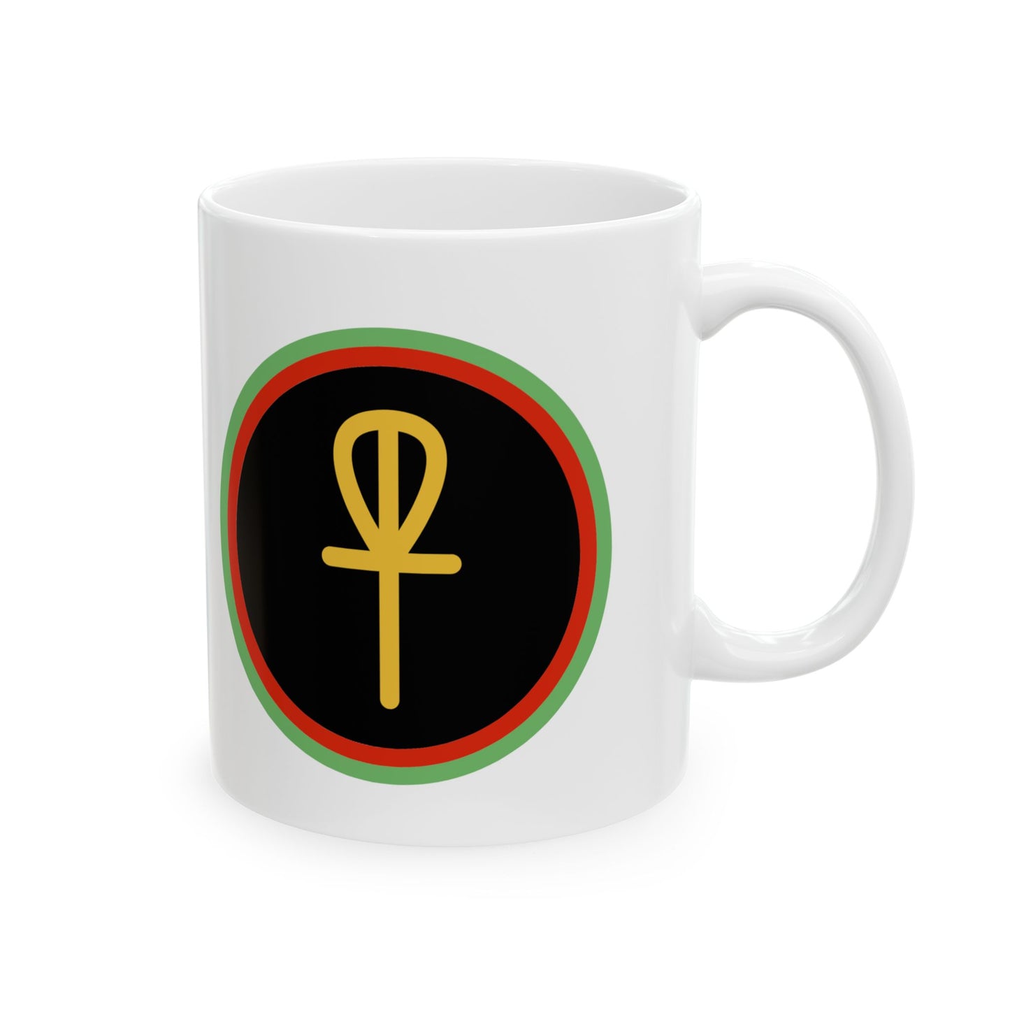 Imani, Kwanzaa Celebration Mug, Festive Ceramic Cup, Holiday Drinkware, Unique Gift, 11oz