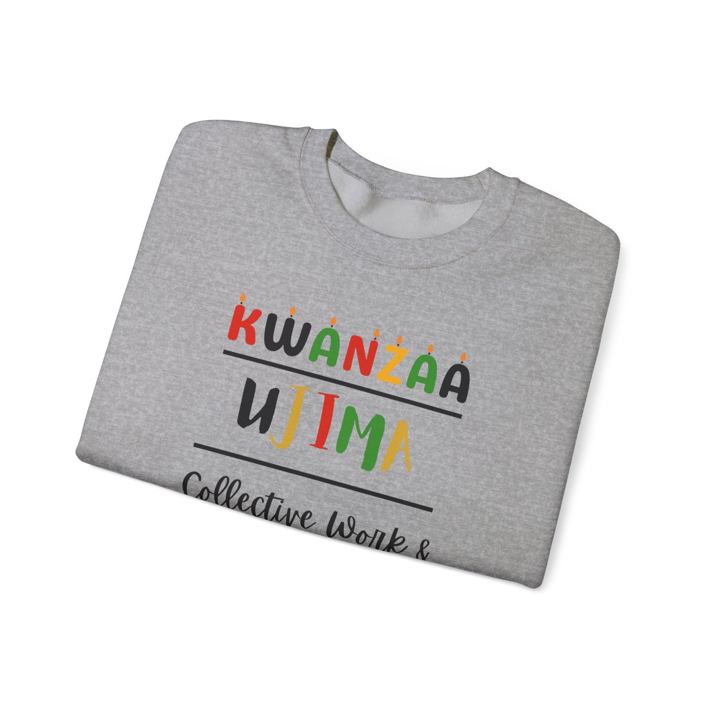 Ujima, Kwanzaa Unity Sweatshirt - Cozy Crewneck, Unisex Gift, Celebratory Apparel, Holiday Sweater, Unity Message