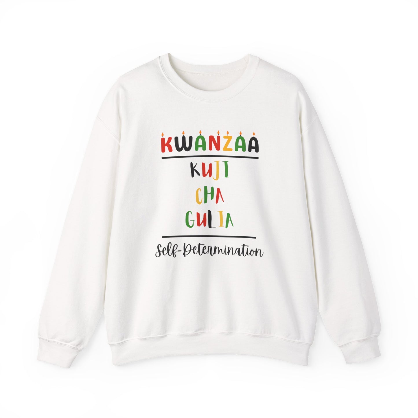 Kujichagulia, Kwanzaa Unity Sweatshirt - Cozy Crewneck, Unisex Gift, Celebratory Apparel, Holiday Sweater, Unity Message