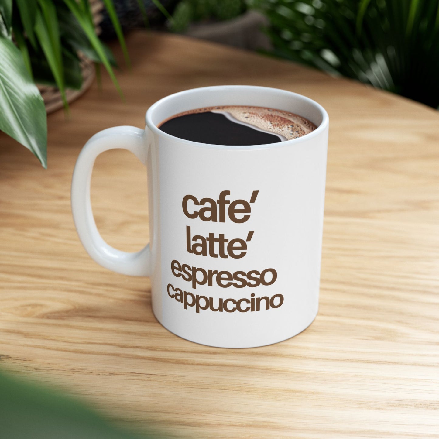 Coffee Lovers Ceramic Mug, (11oz, 15oz) - Cafe, Latte, Espresso, Cappuccino, Gift for Baristas, Birthday Present, Kitchen Decor, Christmas