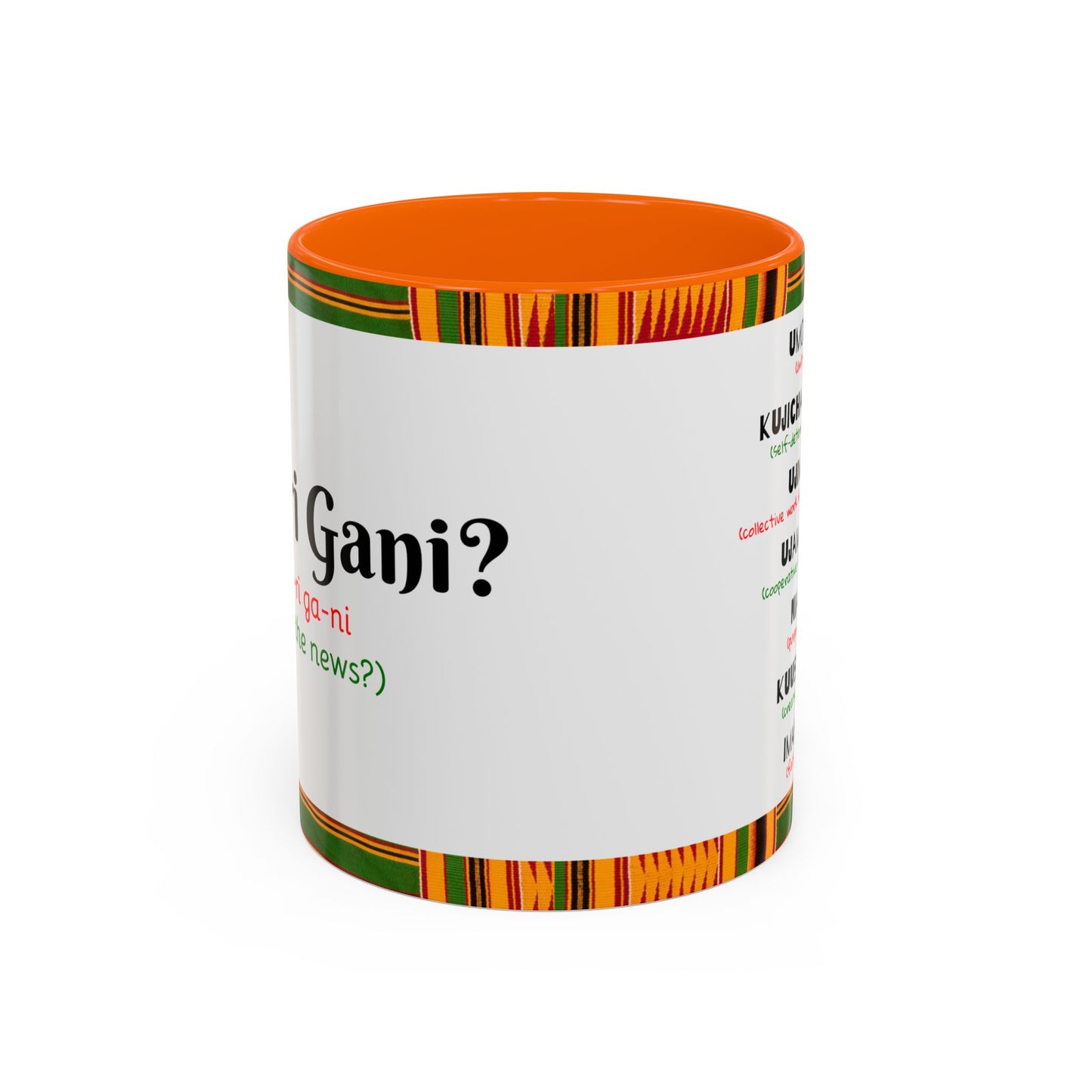 Kwanzaa Inspired Accent Coffee Mug, Vibrant African Heritage Mug, Ideal for Celebrations, Gift for Kwanzaa, Unique Everyday Use