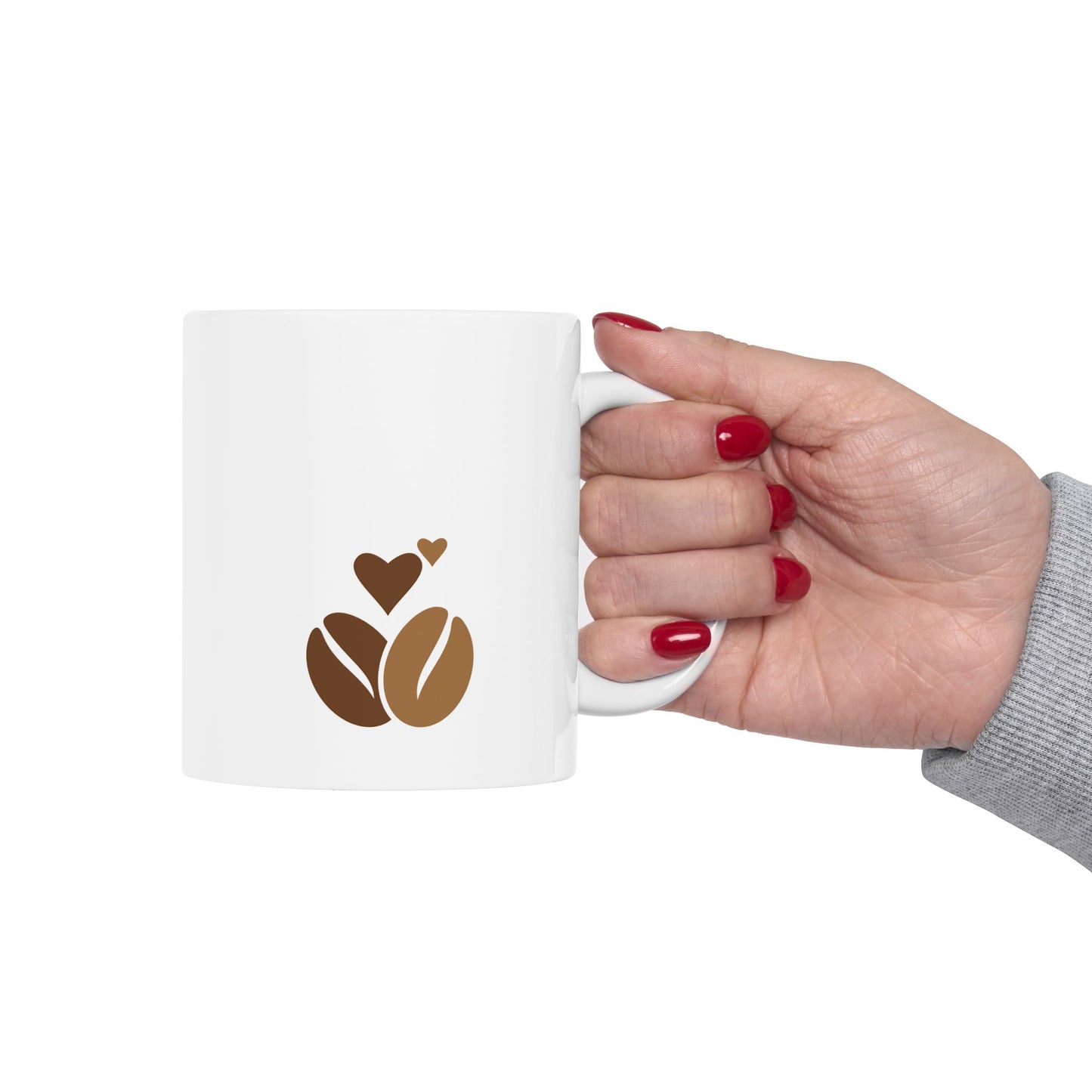 Coffee Lovers Ceramic Mug, (11oz, 15oz) - Cafe, Latte, Espresso, Cappuccino, Gift for Baristas, Birthday Present, Kitchen Decor, Christmas