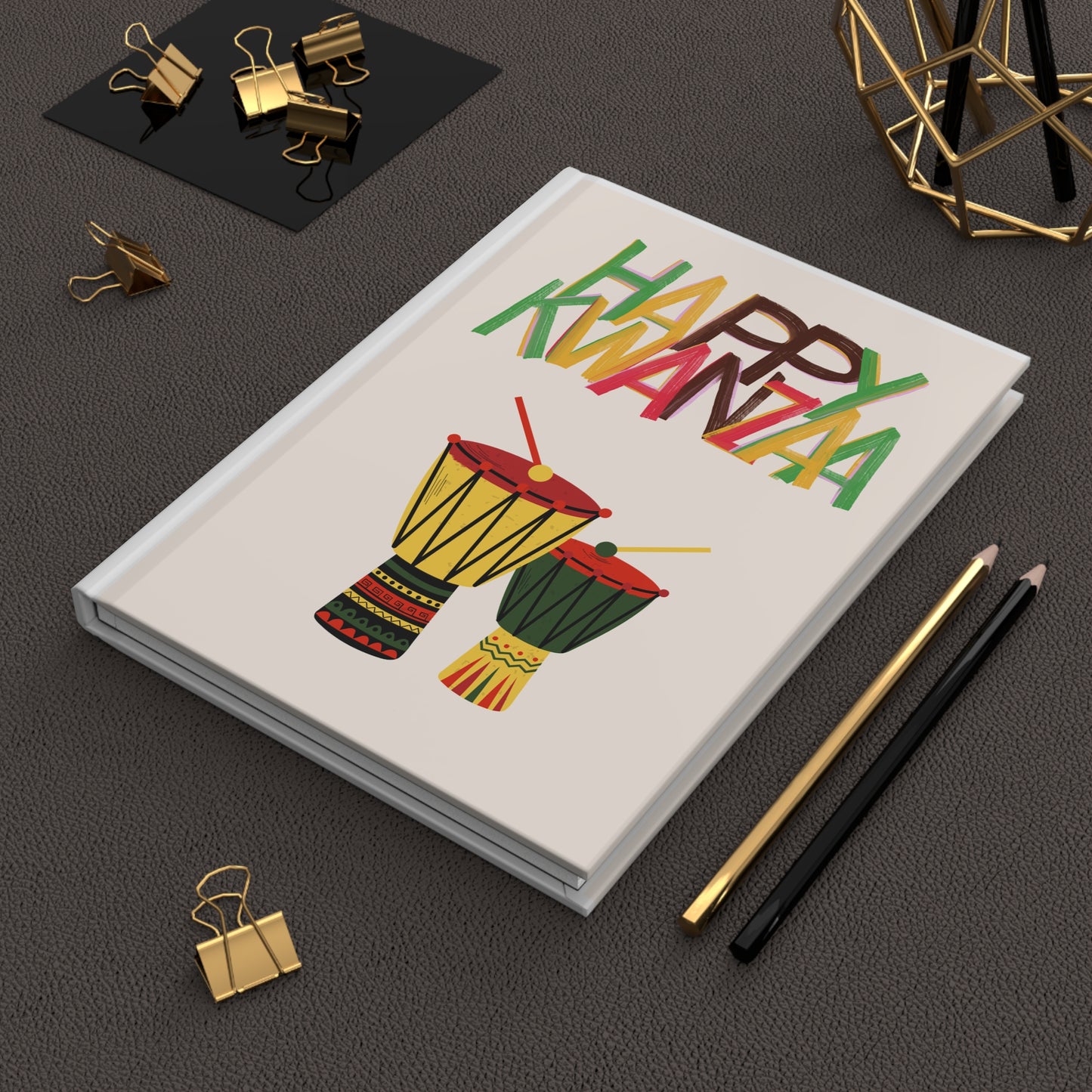 Kwanzaa IV. Hardcover Journal, Holiday Journal for Reflection, Motivational Notebook, Gift for Writers, Black History Celebrations, Kwanzaa Gift