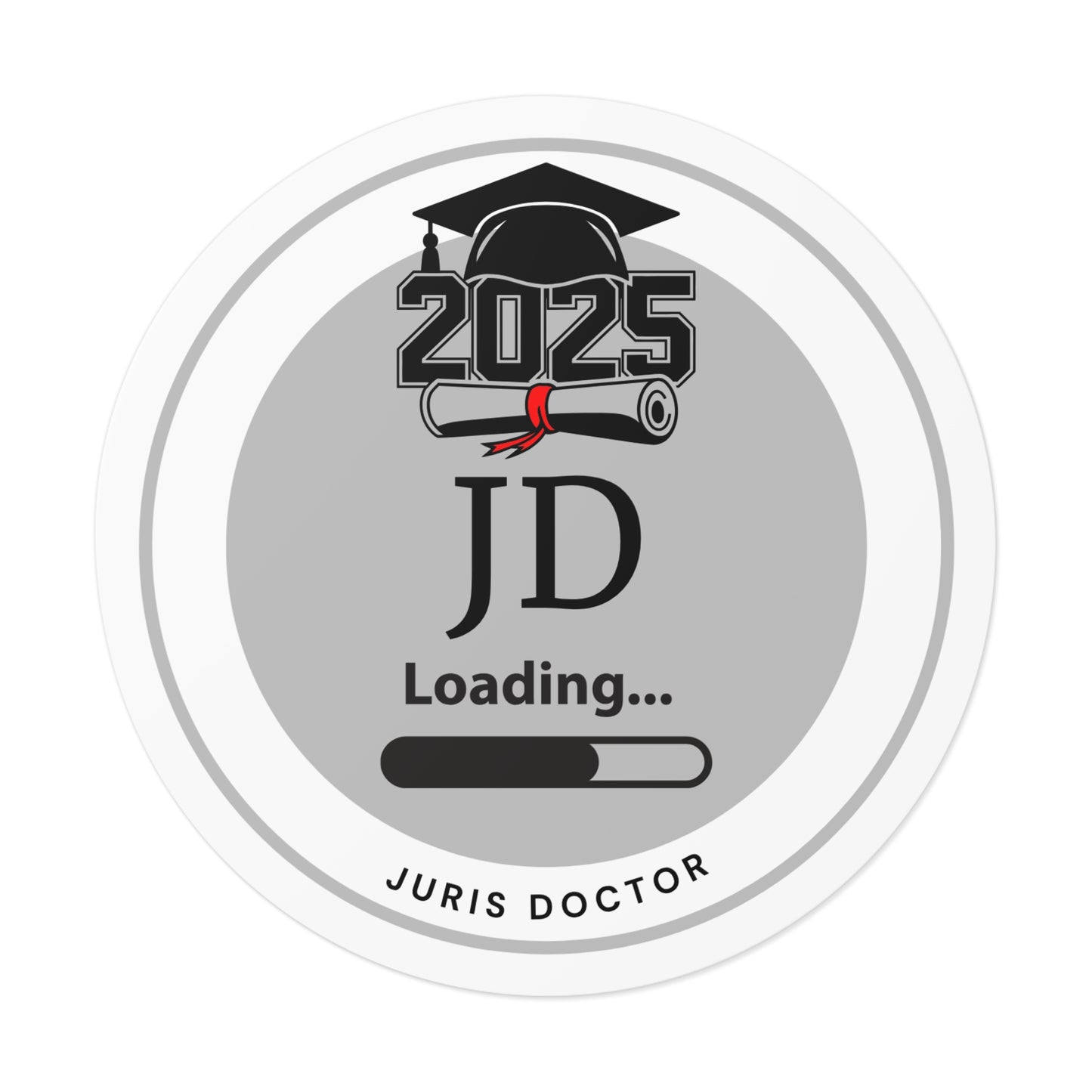 Vinyl Sticker - JD Sticker, Juris Doctor, Future Doctor, Graduation Loading