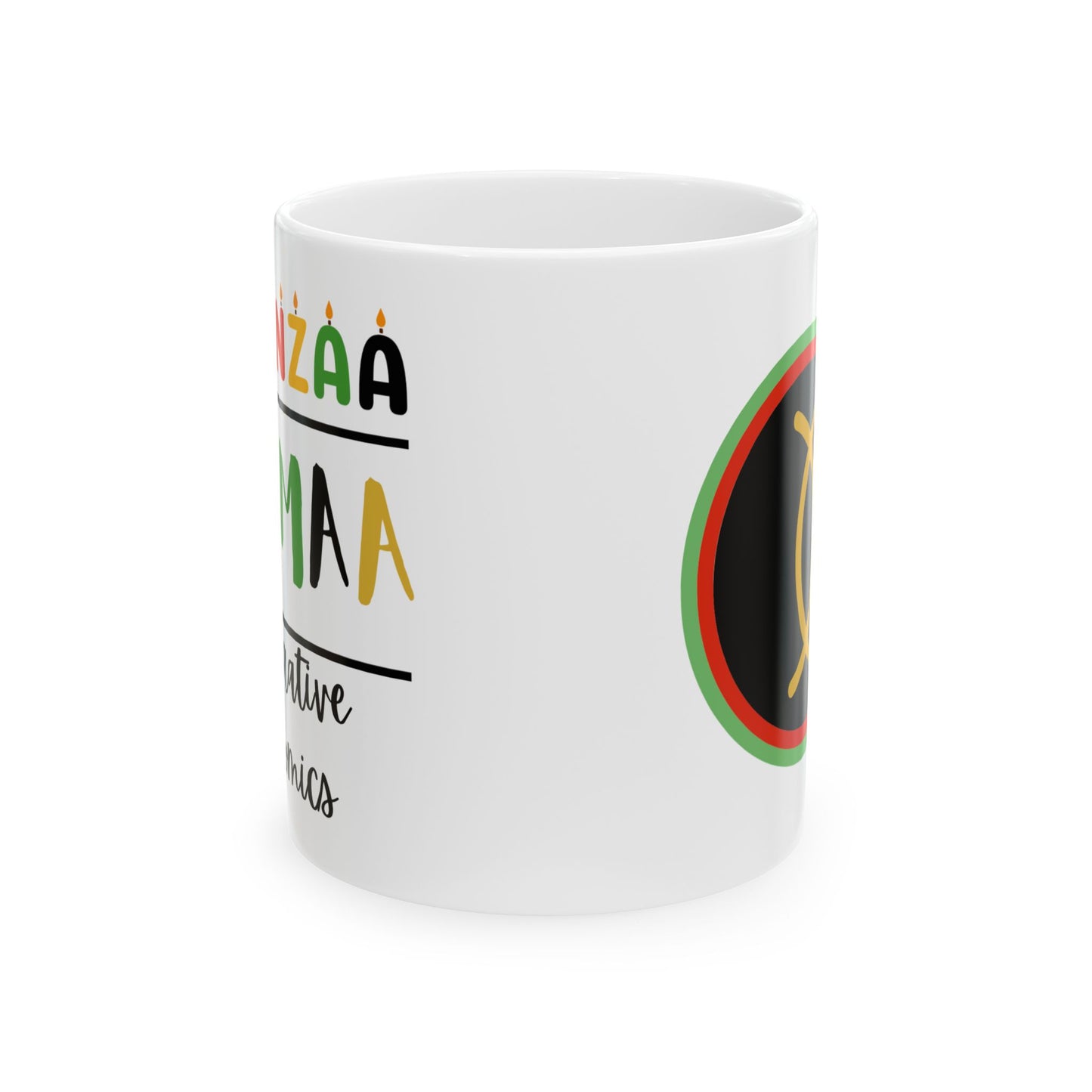 Ujamaa, Kwanzaa Celebration Mug, Festive Ceramic Cup, Holiday Drinkware, Unique Gift, 11oz