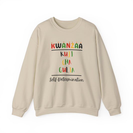 Kujichagulia, Kwanzaa Unity Sweatshirt - Cozy Crewneck, Unisex Gift, Celebratory Apparel, Holiday Sweater, Unity Message