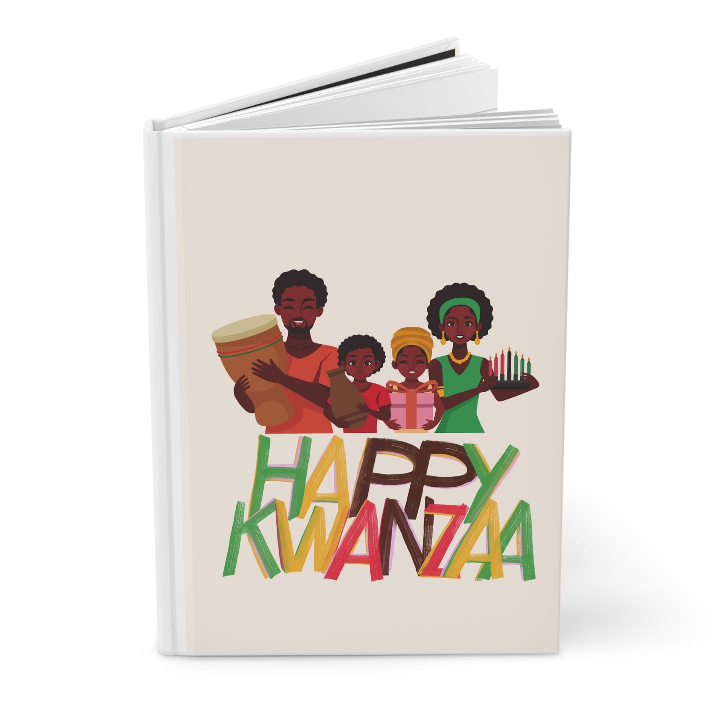 Kwanzaa III. Hardcover Journal, Holiday Journal for Reflection, Motivational Notebook, Gift for Writers, Black History Celebrations, Kwanzaa Gift