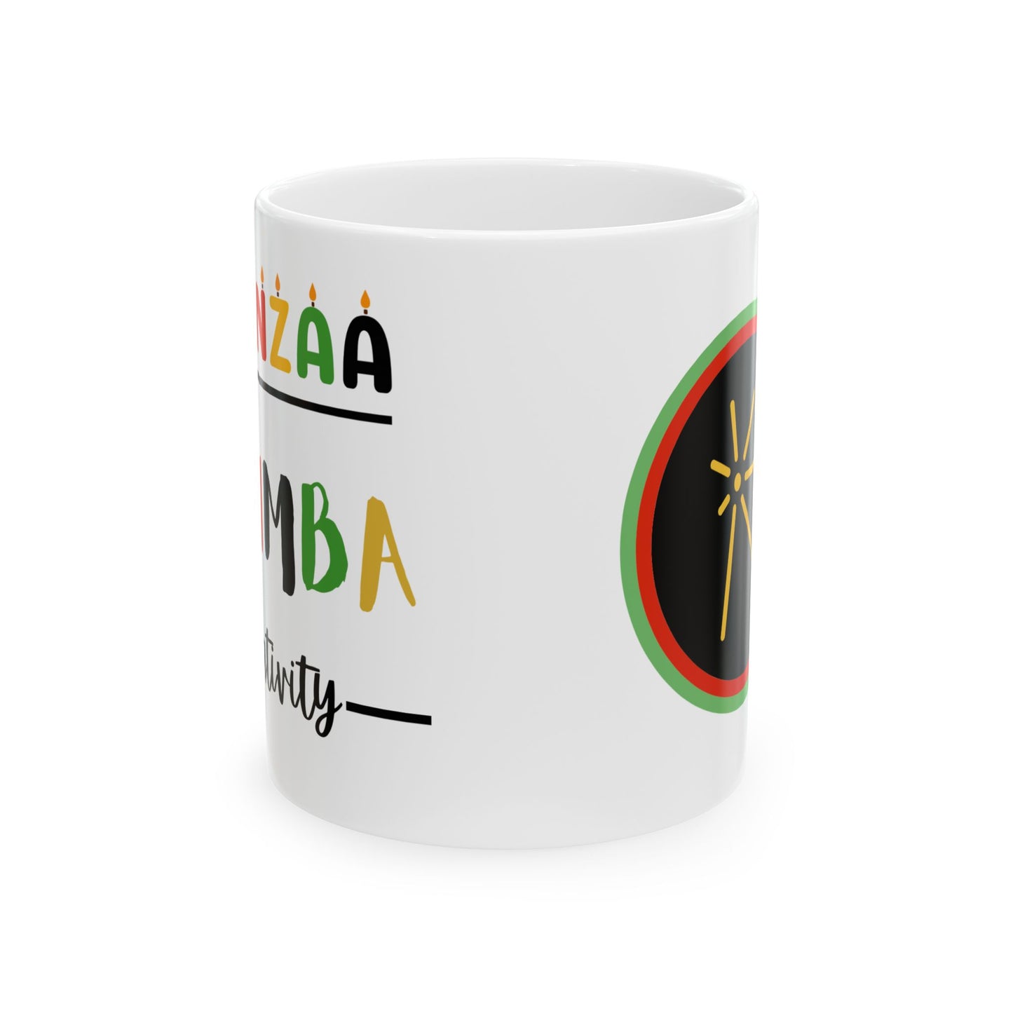 Kuumba, Kwanzaa Celebration Mug, Festive Ceramic Cup, Holiday Drinkware, Unique Gift, 11oz