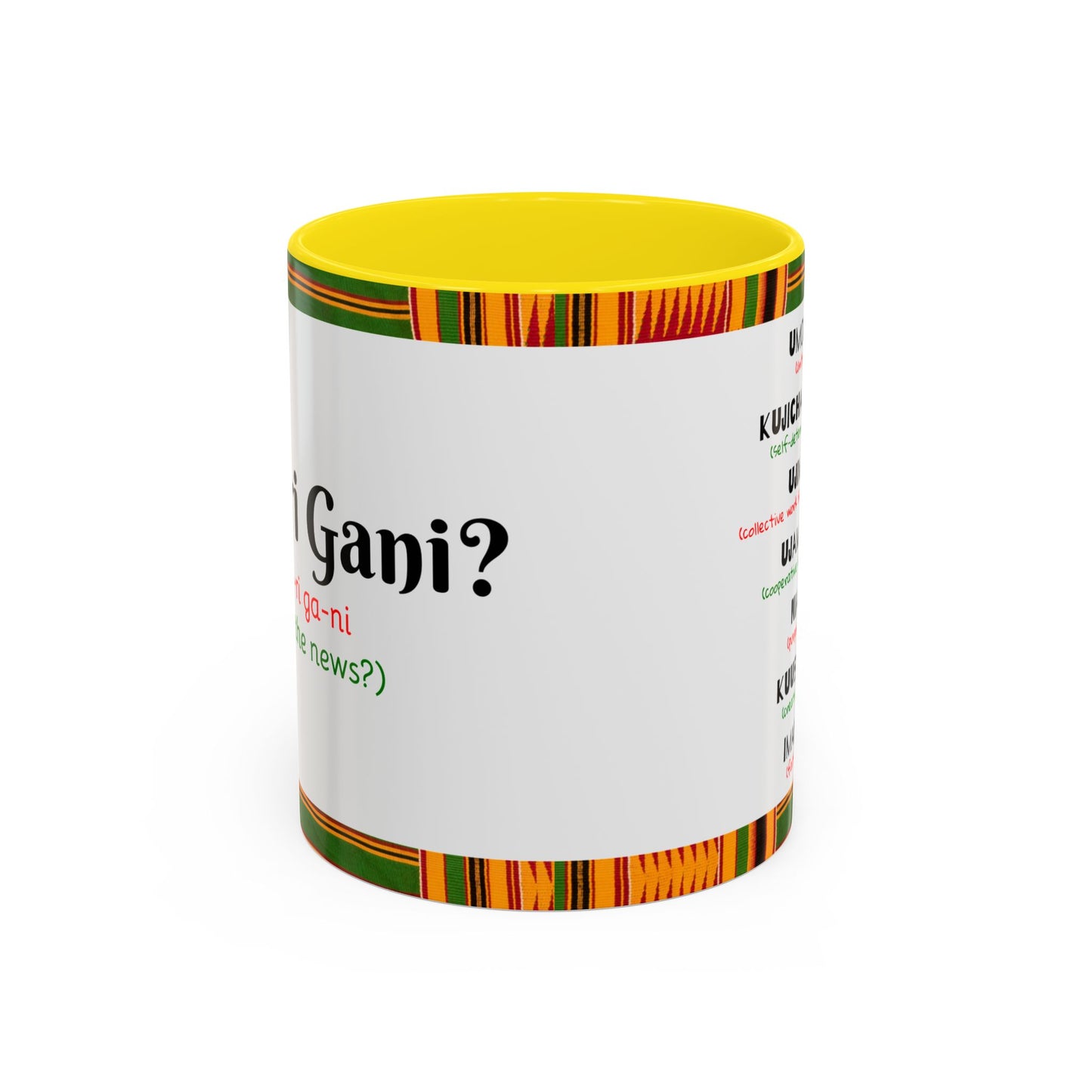 Kwanzaa Inspired Accent Coffee Mug, Vibrant African Heritage Mug, Ideal for Celebrations, Gift for Kwanzaa, Unique Everyday Use