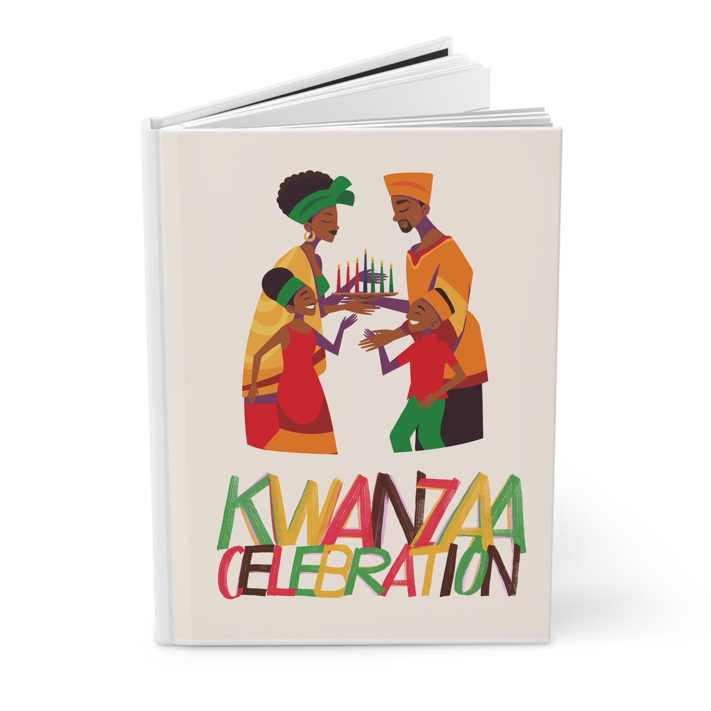 Kwanzaa II. Hardcover Journal, Holiday Journal for Reflection, Motivational Notebook, Gift for Writers, Black History Celebrations, Kwanzaa Gift