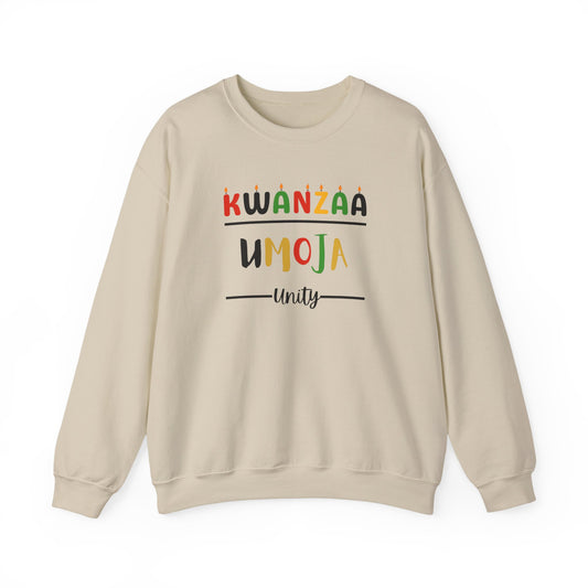 Umoja, Kwanzaa Unity Sweatshirt - Cozy Crewneck, Unisex Gift, Celebratory Apparel, Holiday Sweater, Unity Message