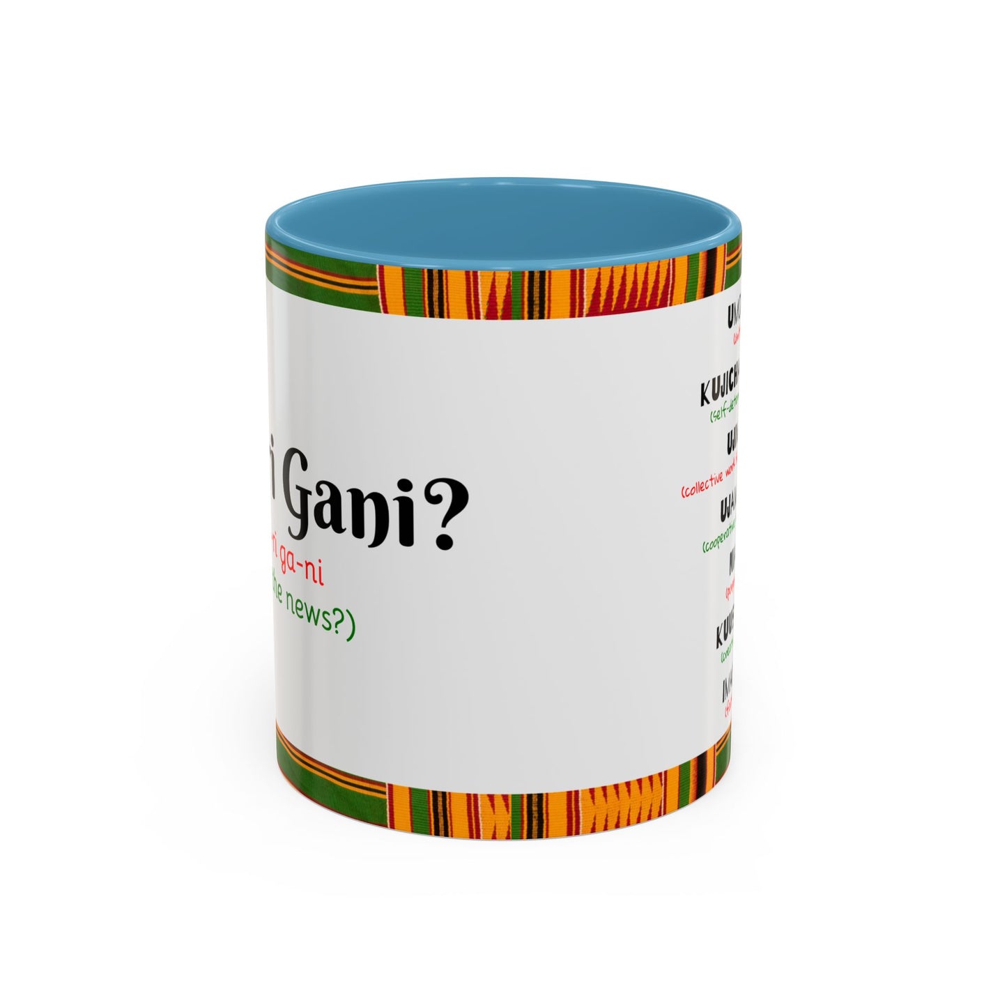 Kwanzaa Inspired Accent Coffee Mug, Vibrant African Heritage Mug, Ideal for Celebrations, Gift for Kwanzaa, Unique Everyday Use