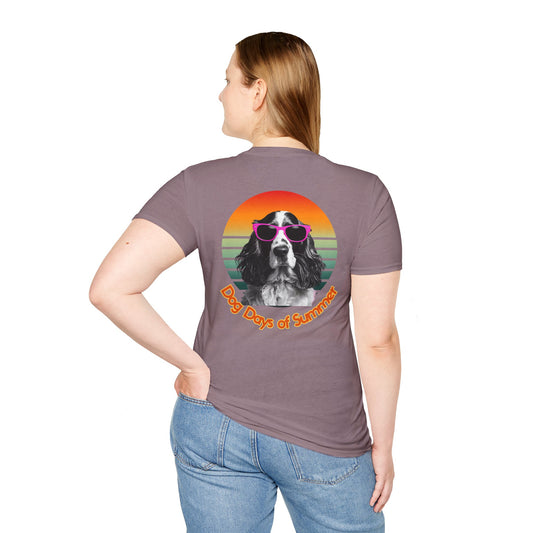 Cocker Spaniel, Dog Days of Summer Unisex T-Shirt, Casual Tee, Dog Lover Gift, Summer Apparel, Pet Lover T-Shirt, Vintage Style Shirt