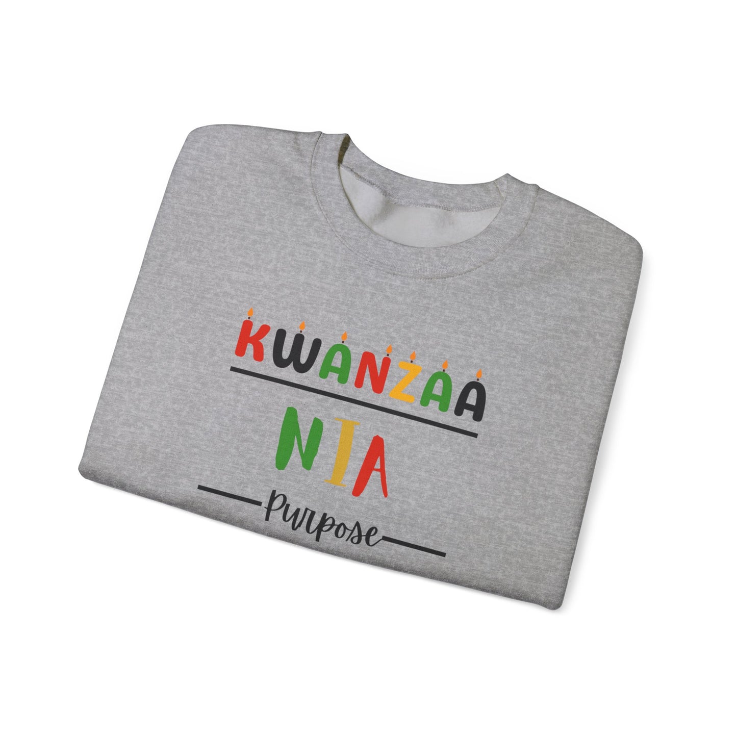 Nia, Kwanzaa Unity Sweatshirt - Cozy Crewneck, Unisex Gift, Celebratory Apparel, Holiday Sweater, Unity Message