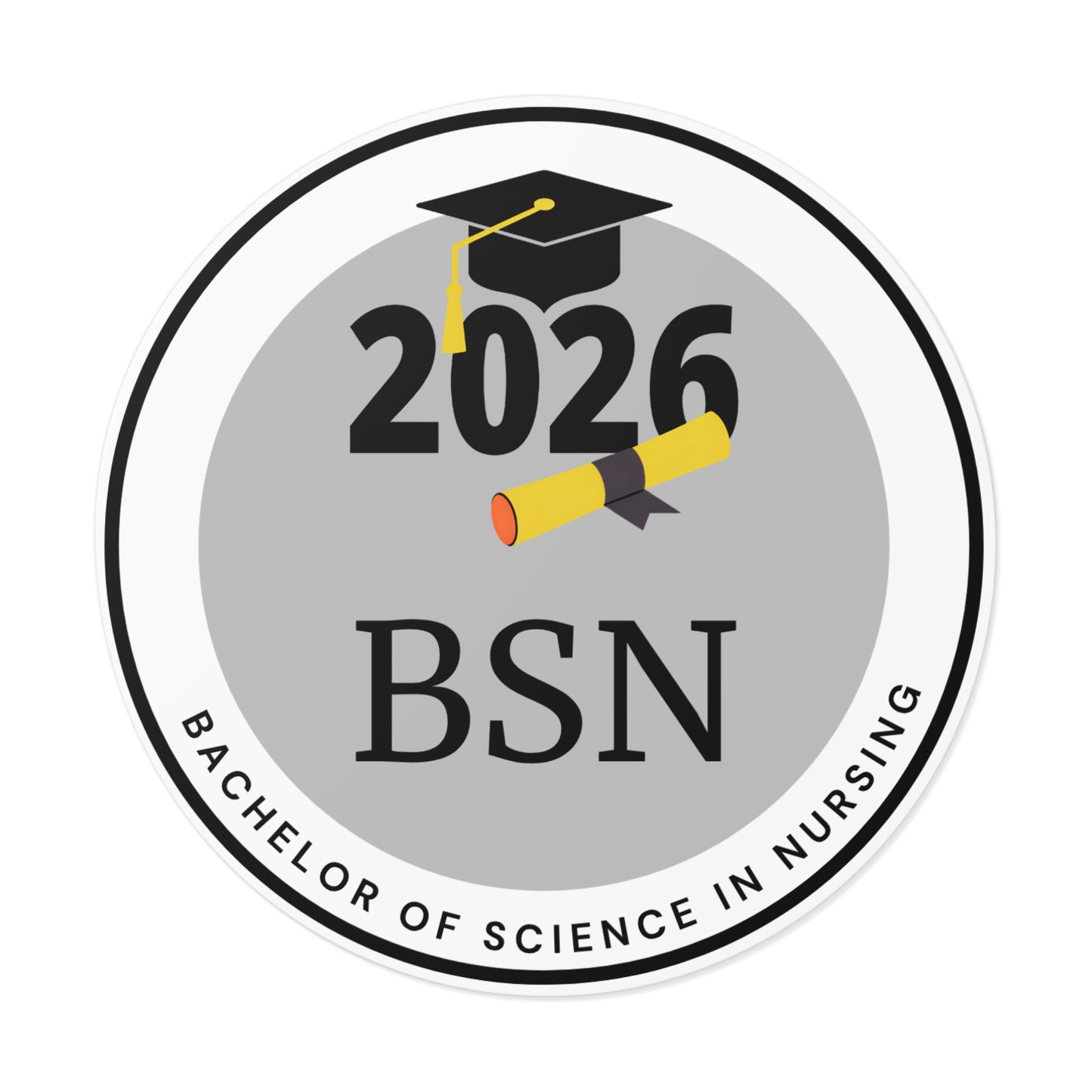 BSN, c/o 2026 Graduate. Round Sticker, Nurse Gift, Nursing School Graduation, Laptop