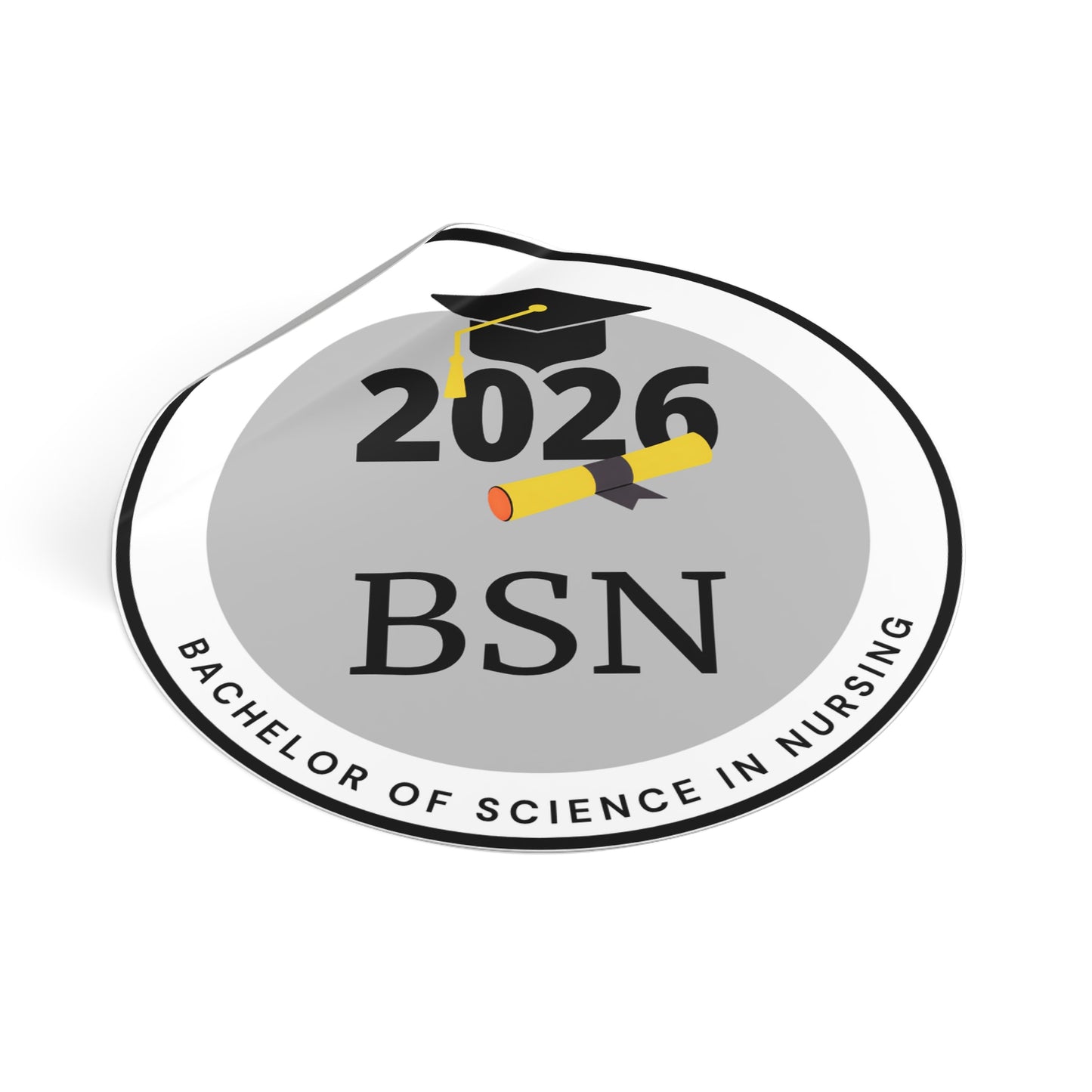 BSN, c/o 2026 Graduate. Round Sticker, Nurse Gift, Nursing School Graduation, Laptop