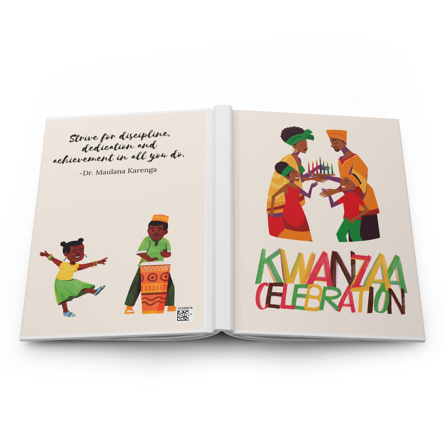 Kwanzaa II. Hardcover Journal, Holiday Journal for Reflection, Motivational Notebook, Gift for Writers, Black History Celebrations, Kwanzaa Gift