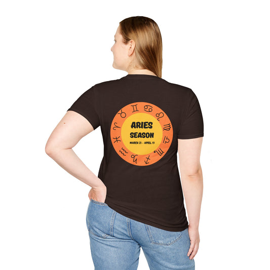Aries Season Zodiac T-Shirt - Unisex Softstyle Tee