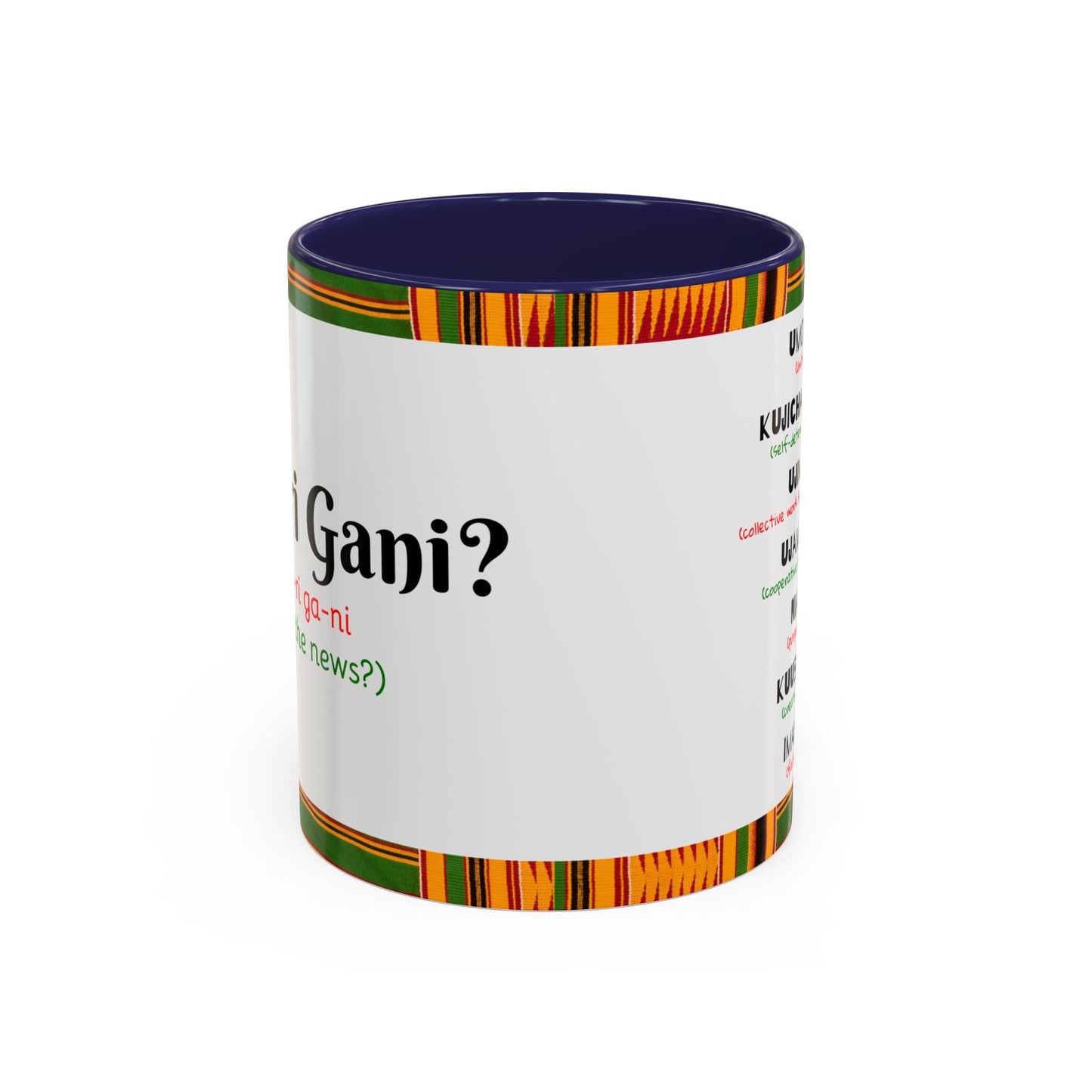 Kwanzaa Inspired Accent Coffee Mug, Vibrant African Heritage Mug, Ideal for Celebrations, Gift for Kwanzaa, Unique Everyday Use